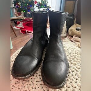 Frye Ethan Double Zip Black Leather Ankle Boots - Men’s 12D